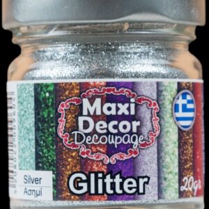 Glitter argintiu Maxi Decor 20gr