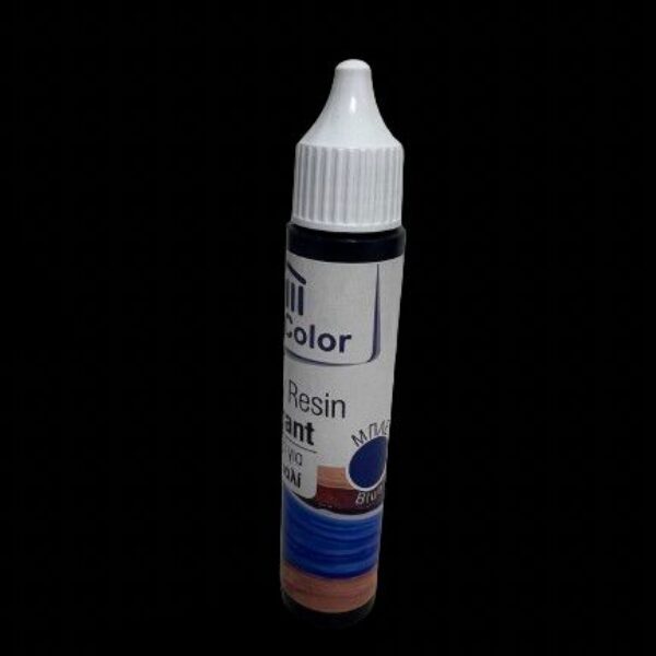 Pigment pentru rasina albastru Maxi Color, ambalat la 28ml. Colorantii se pot amesteca intre ei pentru a obtine tonaliati diferite.