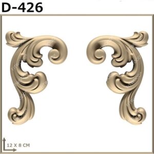 Decorațiuni din pasta de lemn "D-426"-12x8cm (set)