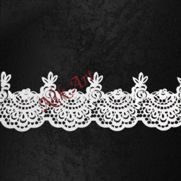 Model elastic -dantelă- EL126, pentru: decupaj, scrapbooking, ideal pentru decorarea obiectelor și a mobilierului. 