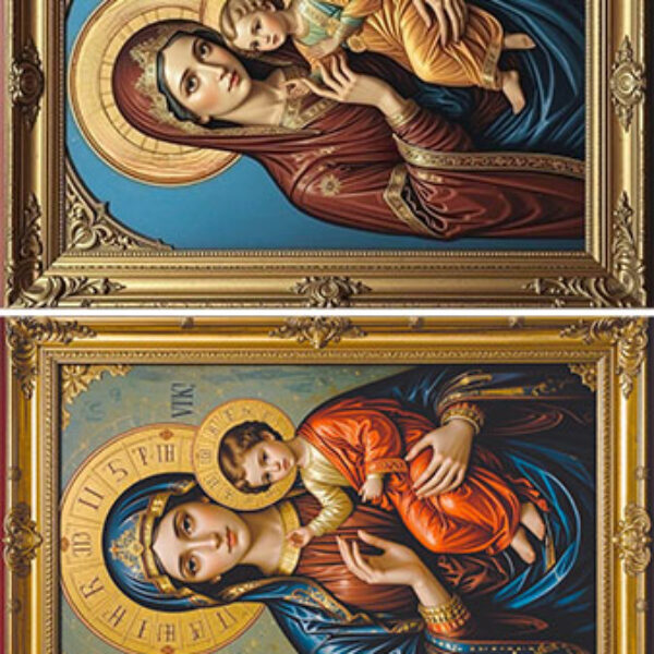 Hartie de orez decupaj Maica Domnului 2800858. A3-30x42cm.  38-40g. Aplicare cu adeziv soft decupaj Maxi Decor. 